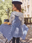 Salopette robe bleue en velours Fille NUCHASETTE / 25H2PFQ1CHS205