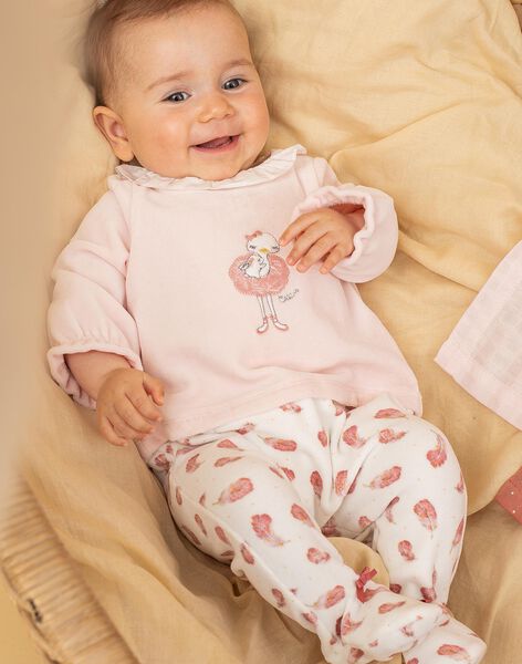 Pyjama en velours bébé fille 22H0NF13GRE307