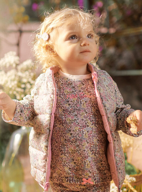 Haut de jogging à imprimé fleuri bébé fille CADORICE / 22E1BFB1JGHB112