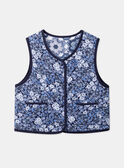 Gilet sans manches bleu et blanc réversible et matelassé LEGILETTE / 24H2PFJ1CSM001