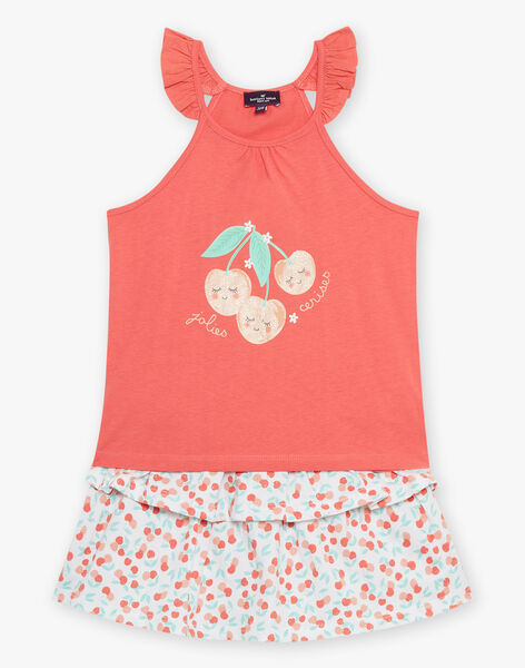 Débardeur et jupe short rouge et bleu en jersey FRUVETTE / 23E2PFU2ENSF507