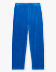 Ensemble pyjama gris chiné en velours thème Paris FLOVILAGE / 23E5PG25PYJ943