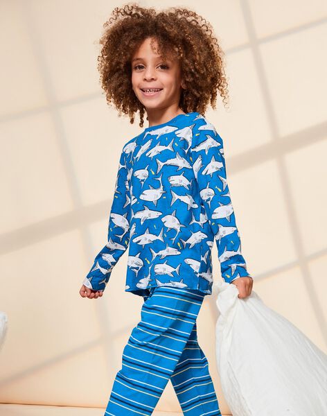 Ensemble pyjama à requin et rayures FLOCHAGE / 23E5PG22PYJ622