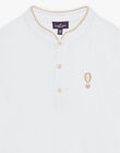 Polo blanc avec montgolfière FREMALAGE / 23E3PGI1POL000