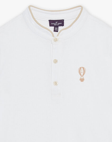 Polo blanc avec montgolfière FREMALAGE / 23E3PGI1POL000