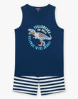 Débardeur et short bleu marine et blanc en jersey FRUPLAGE4 / 23E3PGU3ENS622