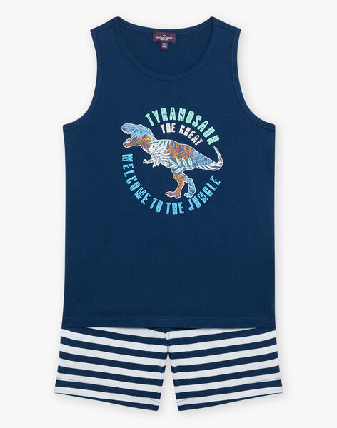 Débardeur et short bleu marine et blanc en jersey FRUPLAGE4 / 23E3PGU3ENS622