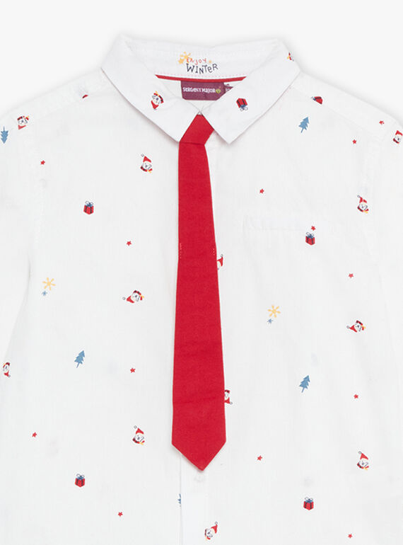 Ensemble chemise à manches longues et cravate à imprimé Noël DUROAGE / 22H3PG61CHM001