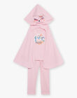 Pyjama deux pièces rose pâle en coton avec cape tête de koala FLOPOETTE 2 / 23E5PF42PYT030