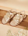 Sandales dorées à fleurs en relief FASANDETTE / 23N10PF21D0E954