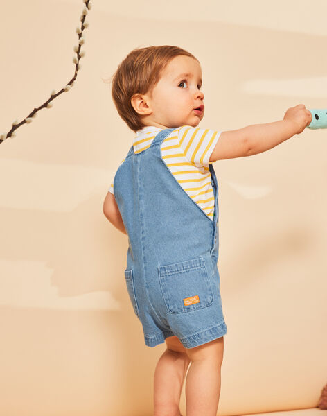 Salopette courte bleue en denim FAROMEO / 23E1BGS2SACP272