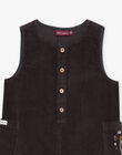 Salopette en velours gris anthracite DALOUIS / 22H1BGR1SAL941