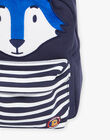 Sac à dos à rayures et animation loup en canvas DASACAGE / 22H4PGE1BESC205