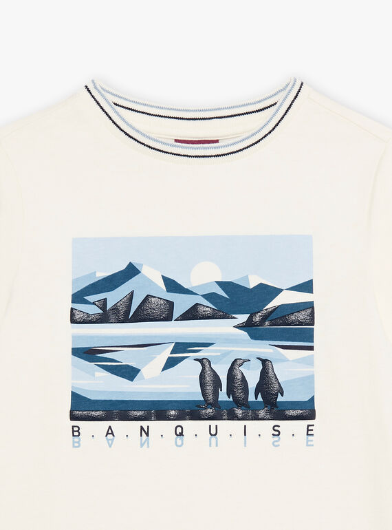 Tee-shirt pingouin écru DUPINGAGE / 22H3PGY2TML001