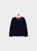 Cardigan bleu marine PAJOCHETTE / 18H2PFK2CAR713