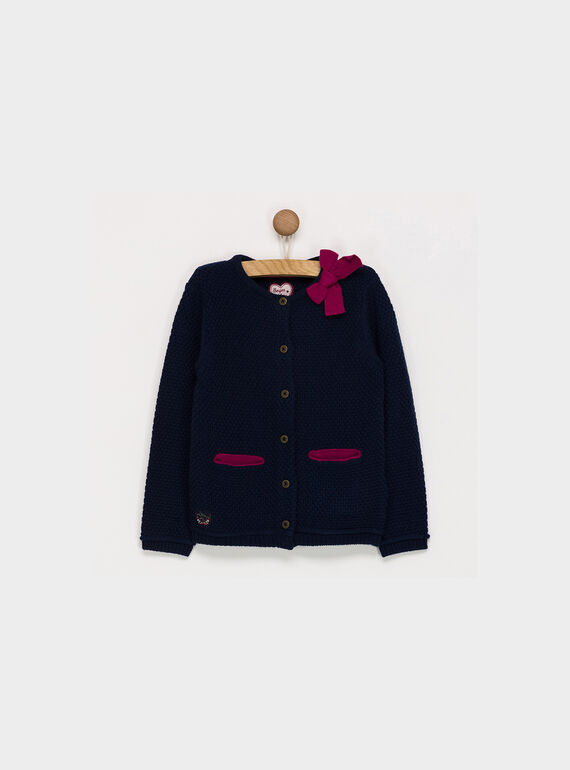 Cardigan bleu marine PAJOCHETTE / 18H2PFK2CAR713