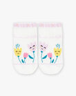 Chaussettes basses écrues à motif fleurs FLEWETTE / 23E4PFS1SOB001