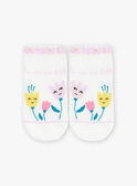 Chaussettes basses écrues à motif fleurs FLEWETTE / 23E4PFS1SOB001