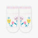 Chaussettes basses écrues à motif fleurs