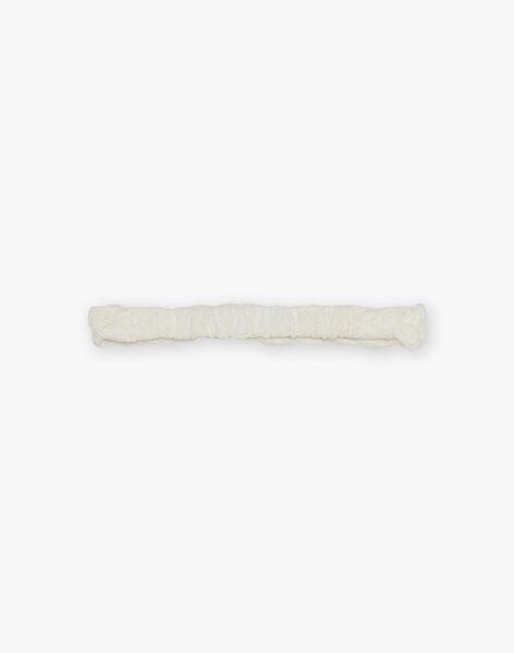 Bandeau ivoire tressé et brodé FREBANETTE / 23E4PFI1BAN005