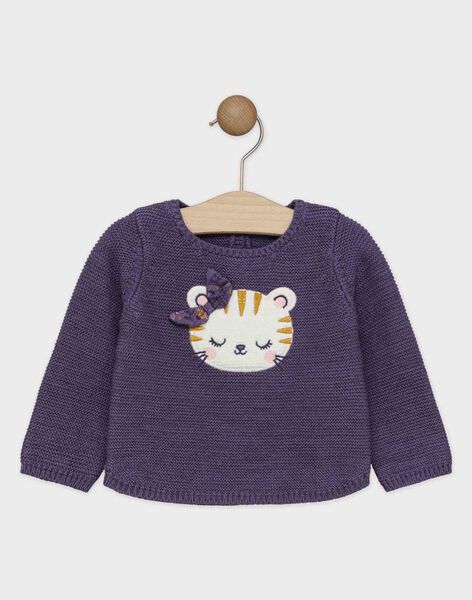 Pull Violet Avec Lurex Bebe Fille