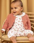 Gilet en tricot vieux rose bébé fille DOLCE / 22H0CF11CAR303