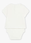 Body T-shirt écru à motifs animaux et jungle bébé garçon CAKILLIAN / 22E1BG91BOD001