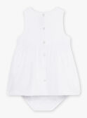Robe et bloomer de cérémonie écrue bébé fille CAJULIE / 22E1BFH2CHS001