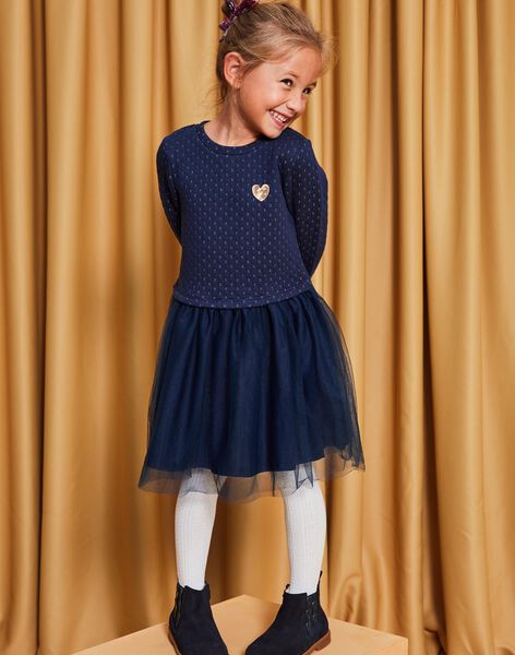 Robe bimatière bleu marine DROFALETTE 1 / 22H2PF82ROB622
