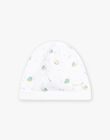 Grenouillère blanche imprimé et bonnet naissance mixte CORIN_B / 22E0NMI2GRE000