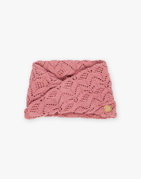 Snood vieux rose en tricot ajouré DRATWIETTE / 22H4PFM2SNOD312