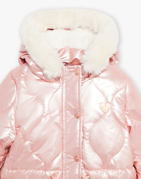 Doudoune rose à capuche DRAPOLETTE / 22H2PFN1D3E963