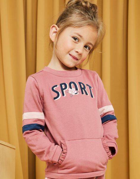 Sweat vieux rose Sport DRASWETTE / 22H2PFL1SWED312