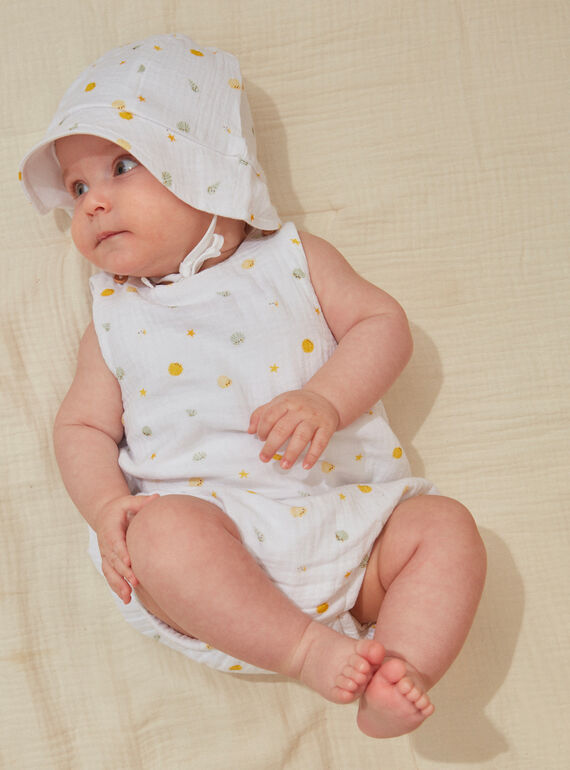 Ensemble barbotteuse et bob en gaze de coton | Mixte | Sergent Major