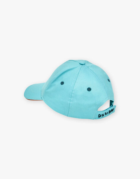 Casquette turquoise en twill à motif dinosaure FLUBEACHAGE / 23E4PGQ1CHA205
