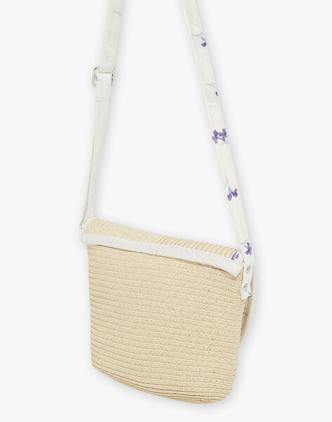 Sac besace en paille à fleurs FRESACETTE / 23E4PFI1BES009