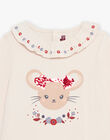 T-shirt beige à manches longues et à motif tête de souris DRITIMETTE / 22H2PFX2TML808