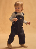 Salopette en jean noir à broderie raton laveur Bébé Garçon NAILYES / 25H1BGP5SALK004