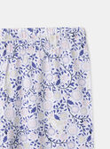 Chemise de nuit violet à broderie lapin et patch pompon et legging fleuri Fille  NUIDINETTE / 25H5PFB2CHN205