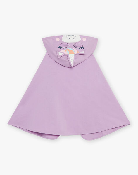 Pyjama deux pièces violet pâle en coton avec cape tête de licorne FLOPOETTE 3 / 23E5PF41PYT326