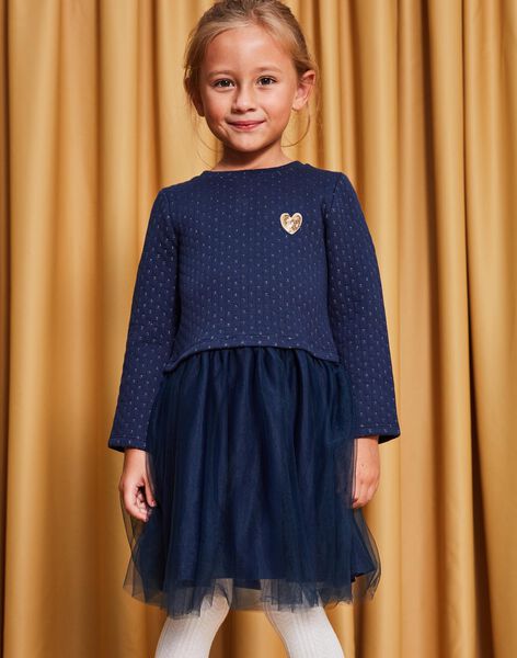 Robe bimatière bleu marine DROFALETTE 1 / 22H2PF82ROB622