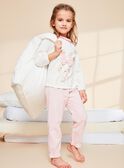 Ensemble pyjama écru à lapin et à carreaux FLORETTE / 23E5PF21PYJ001