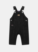 Salopette en jean noir à broderie raton laveur Bébé Garçon NAILYES / 25H1BGP5SALK004