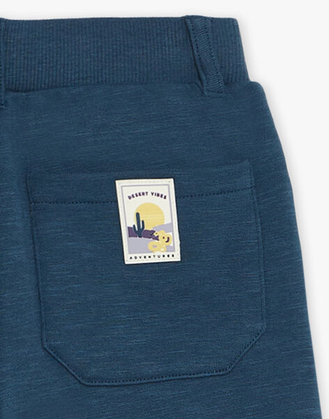 Bermuda bleu canard en molleton FLABERAGE / 23E3PGO1BER714