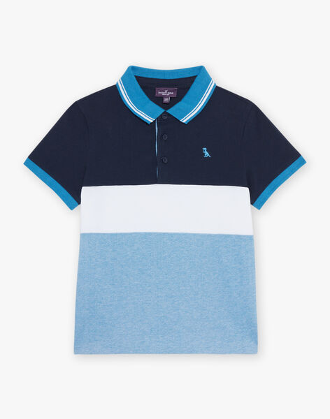 Polo tricolore à broderie dinosaure FRIPLAGE2 / 23E3PGC1POL201