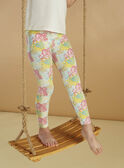 Legging écru à imrpimé fleuri enfant fille CEFLOETTE 3 / 22E4PFU3CAL811