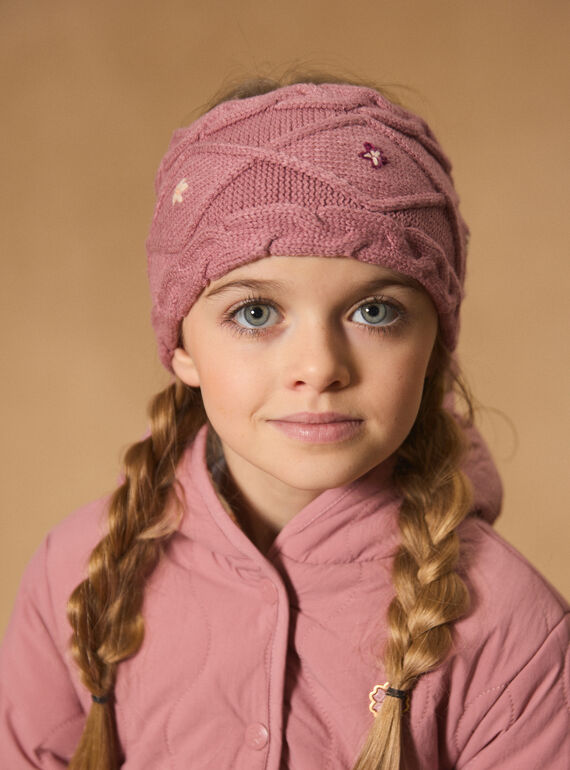 Bandeau mauve en maille MRABANETTE / 25E4PF31BAN328