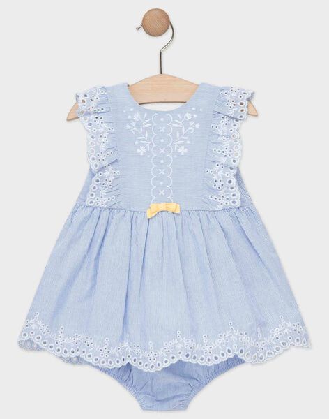 Robe Rayee Bleu Et Blanche Bebe Fille Les Jours Fleuris Bebe Sergentmajor