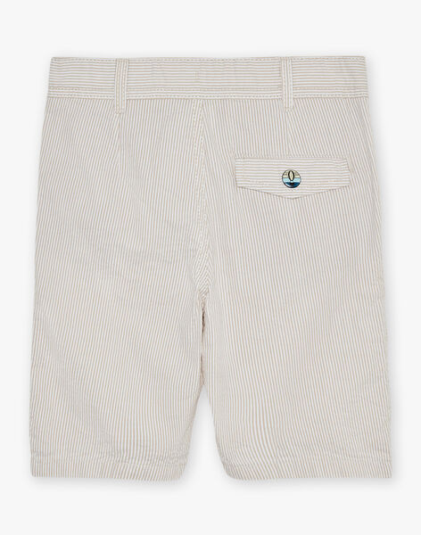 Bermuda à rayures beige et blanc FRESURAGE / 23E3PGI2BER806