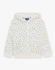 Haut de jogging vanille et bleu à fleurs FRIVIETTE / 23E2PFJ2JGH114